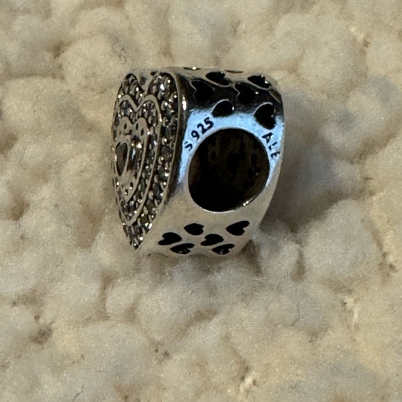 Authentic Pandora sterling Silver Heart charm - Picture 3 of 3